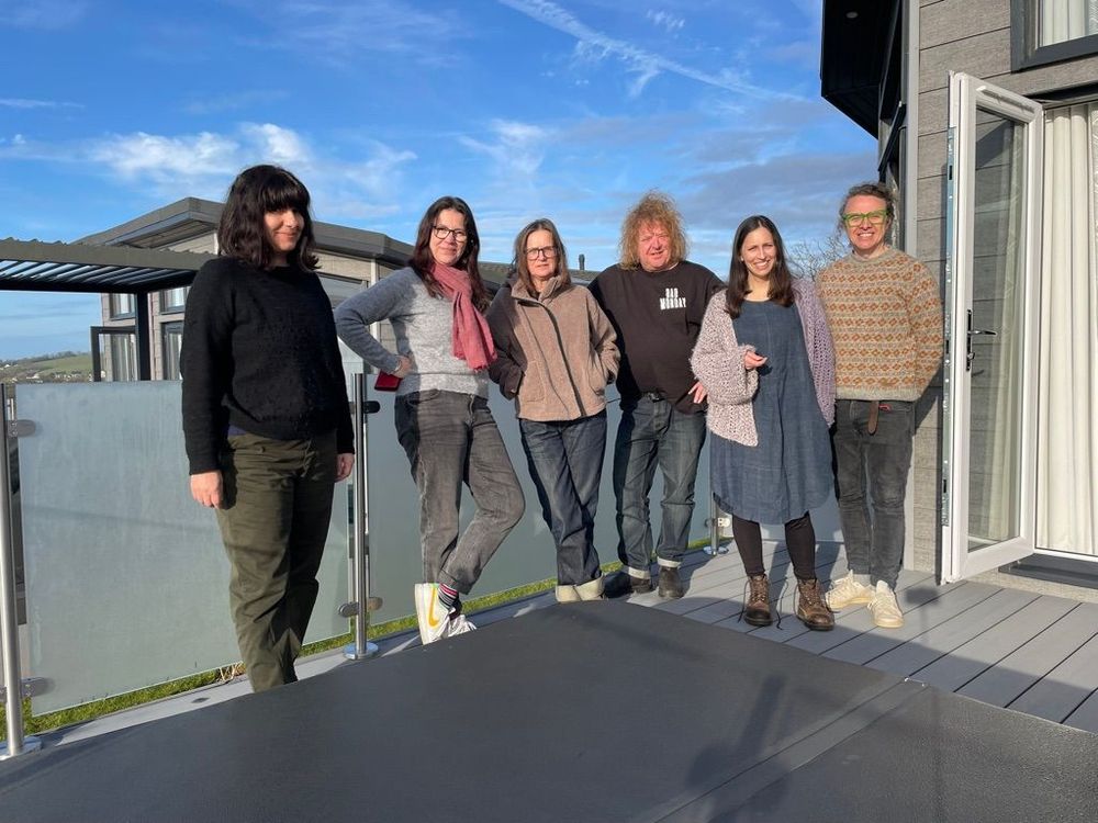 Our Lodge gang at Laugharne Literary & Arts Festival