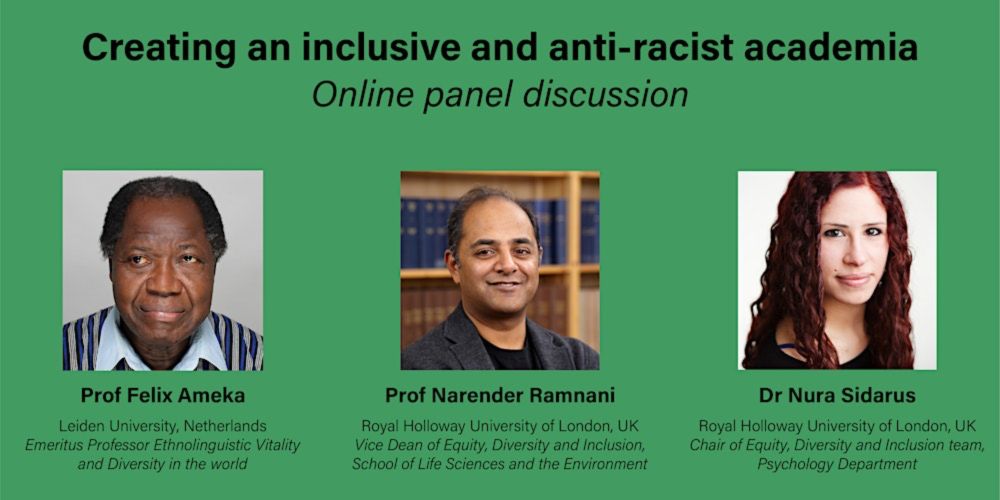 Creating an inclusive and anti-racist academia - Online panel discussion