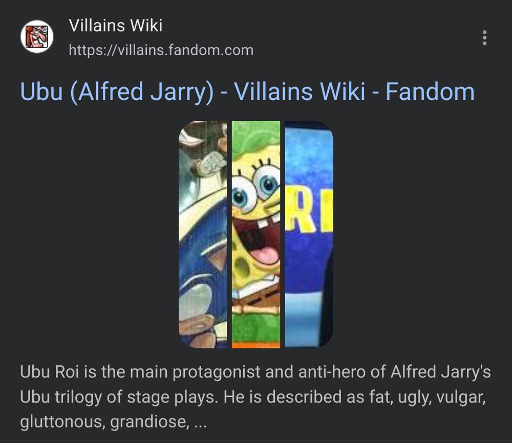 Ubu (Alfred Jarry) - Villains Wiki - Fandom