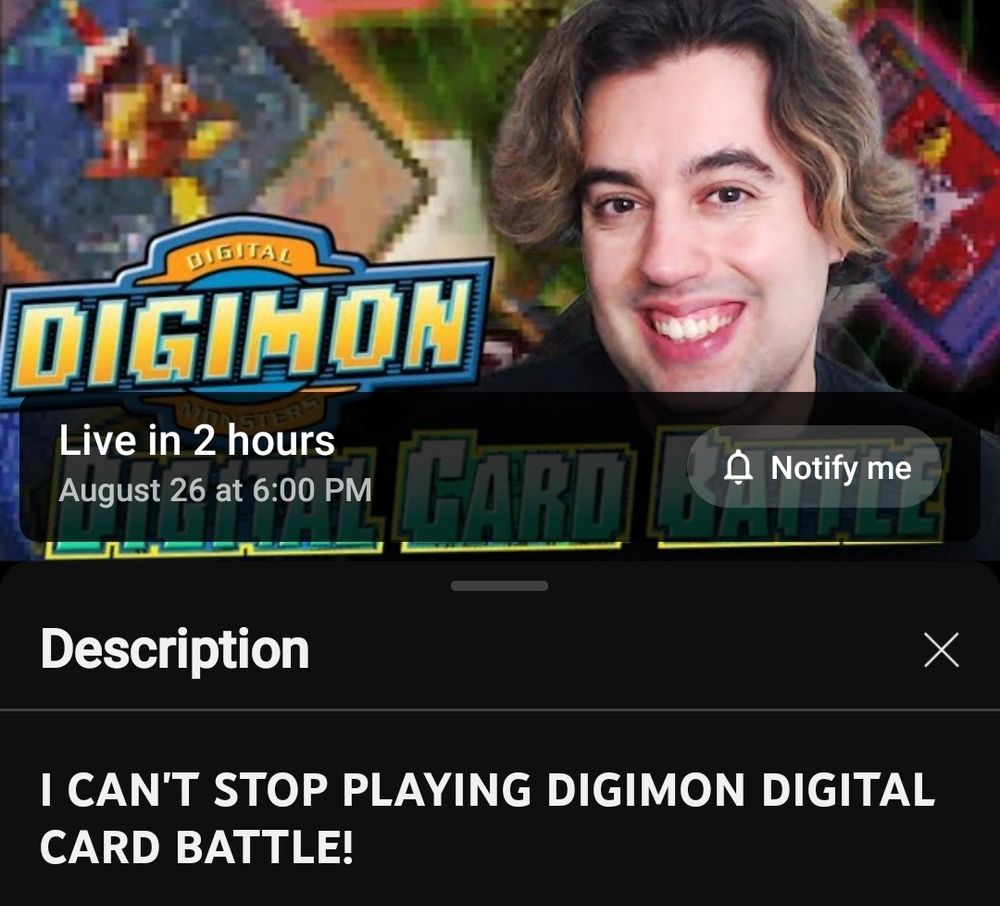 it's a screenshot from my YouTube stream. It relays the same information as the post.