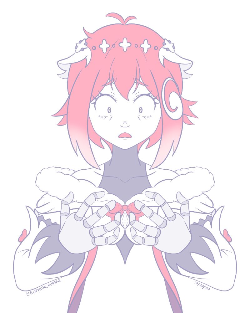 Mangetsu from Granbelm. She's looking at her hands in shock, learning the truth.