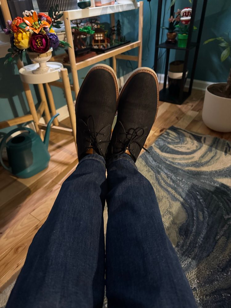 Me with fancy shoes for a night out.  