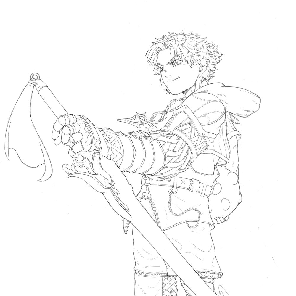 Tidus from Final Fantasy X
I was inspired by a twitch steamer who had a Tidus fanart on his layout so I did everything from scratch on my Galaxy Note