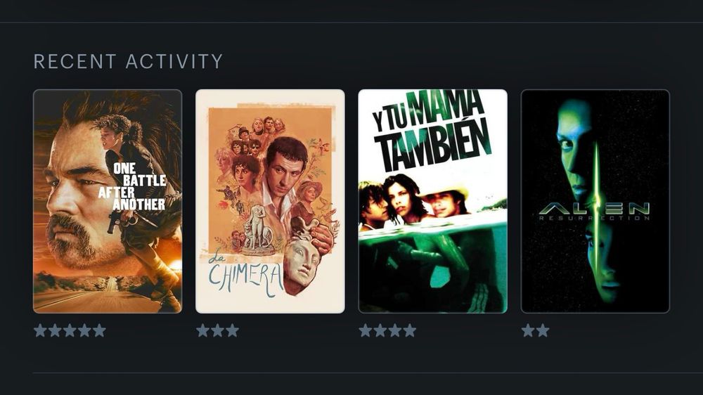 • one battle after another 
• la chimera
• y tu mamá también
• alien: resurrection 