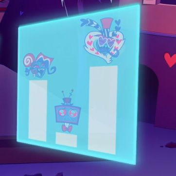 Vox with the lowest poll and looking ready to cry while Velvette and Valentino have high polls and are laughing.