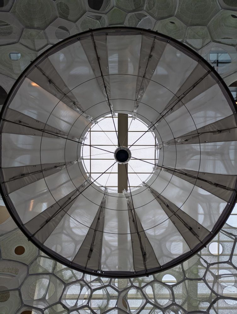 Standing under the Ada art installation at Microsoft Research's headquarters.