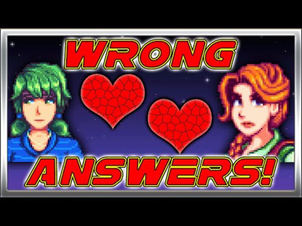 I Ruined 2 Heart Events with Every WRONG ANSWER in Stardew Valley