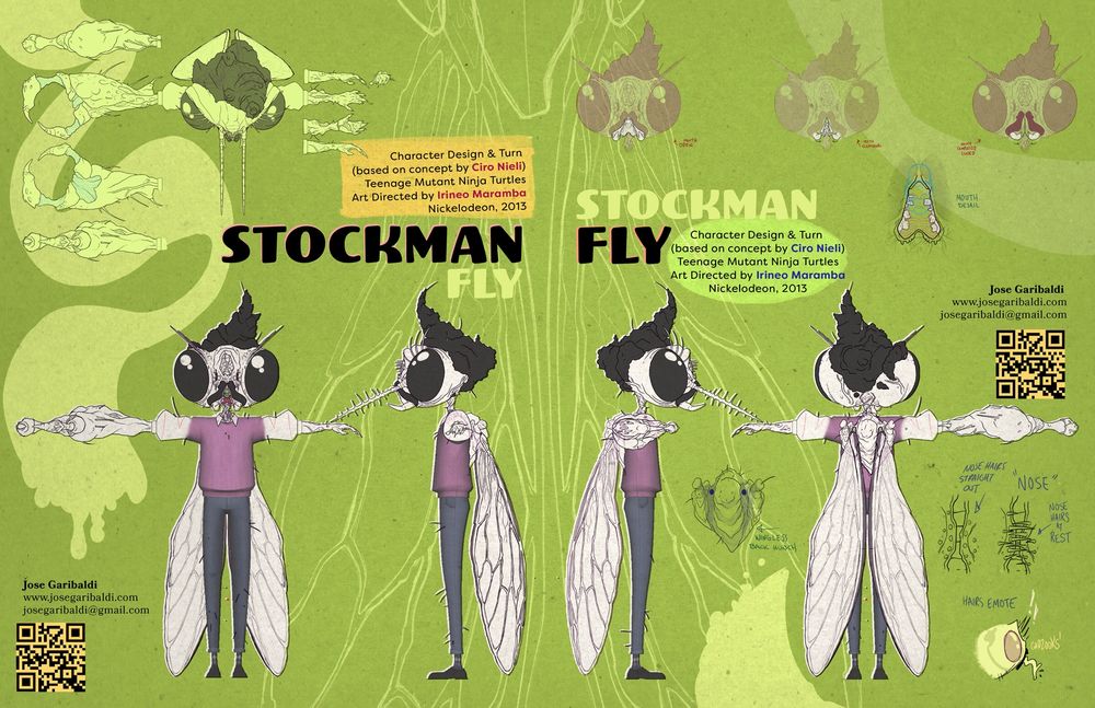 2013 version of Baxter Stockman as a fly. Design & turn by Jose Garibaldi, concept by Ciro Nieli.
Created for Season 2 of Nickelodeon’s Teenage Mutant Ninja Turtles series