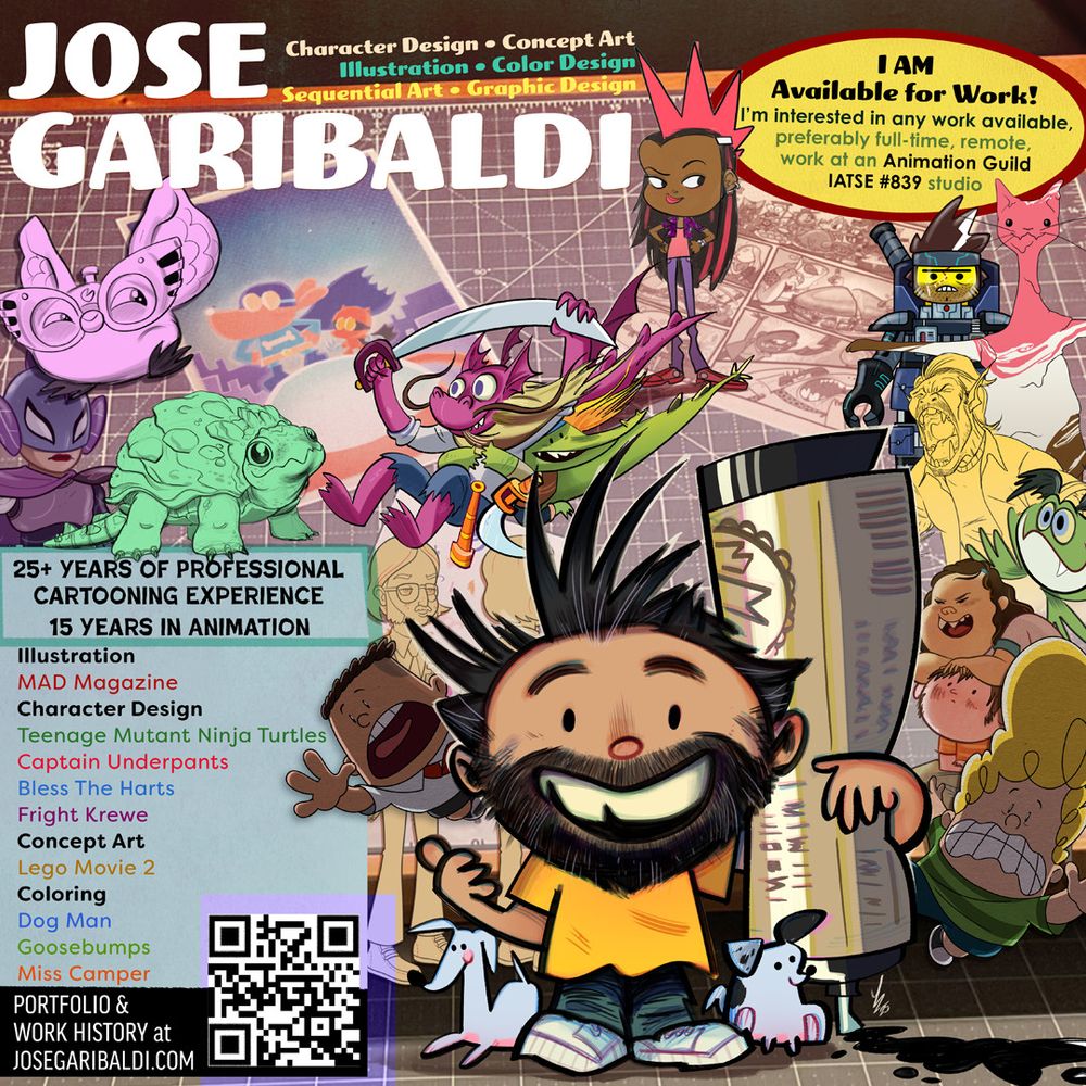 A collage made from 25+ Years of design & Illustration! I am available for work! please visit- josegaribaldi.com for more #portfolioday