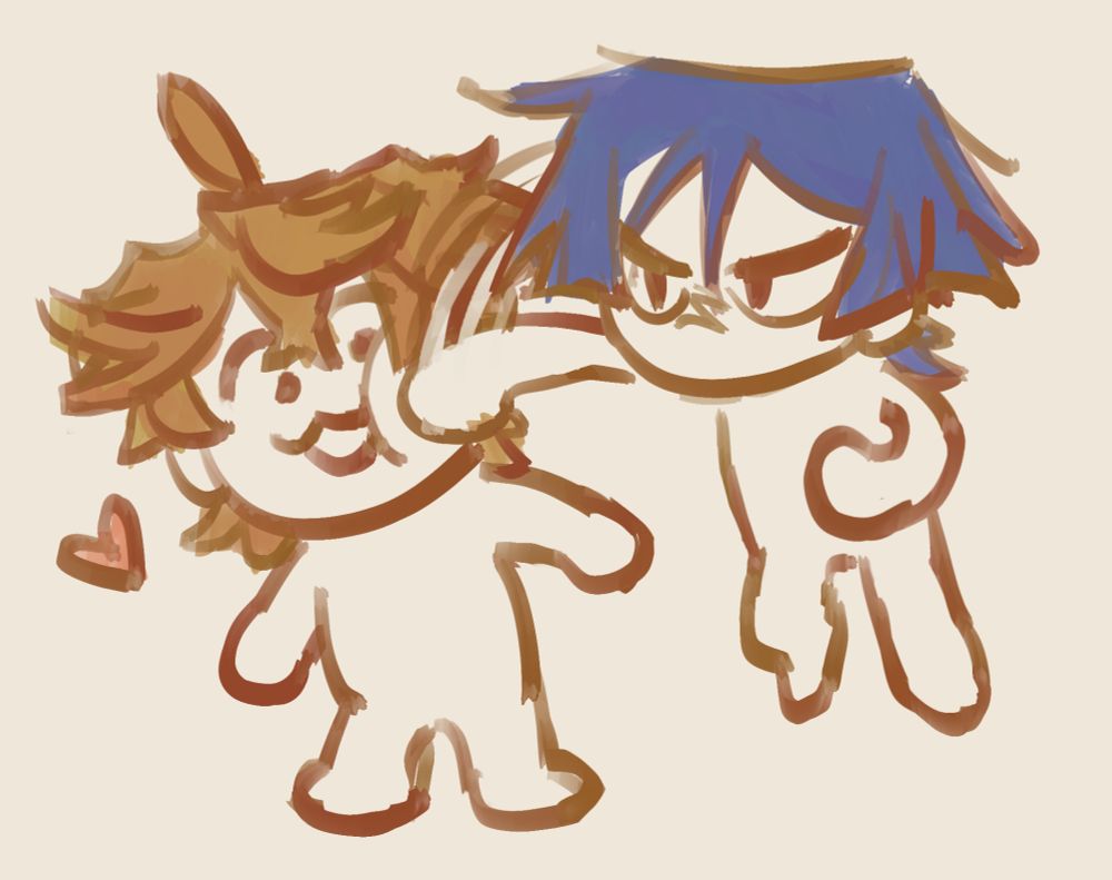Scara punching Childe (affectionately)