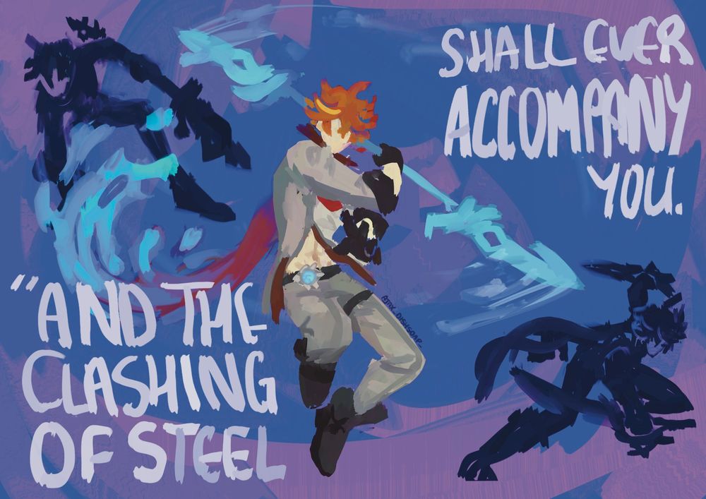 "And the clashing of steel shall ever accompany you.