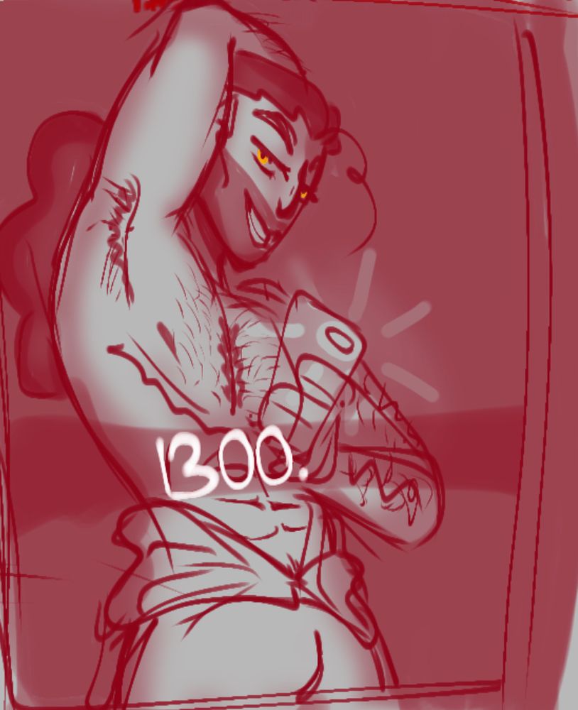 Close up of Flambae’s selfie from the comic in the last slide