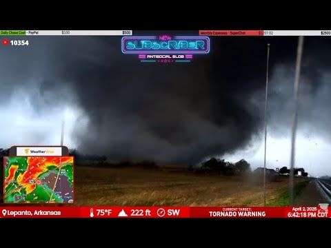 The Most INTENSE Tornado I've Ever Live Streamed...