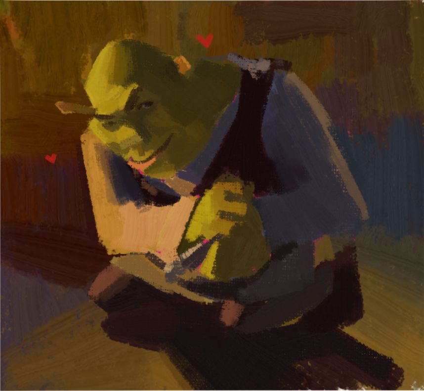 Shrek rizzing me up