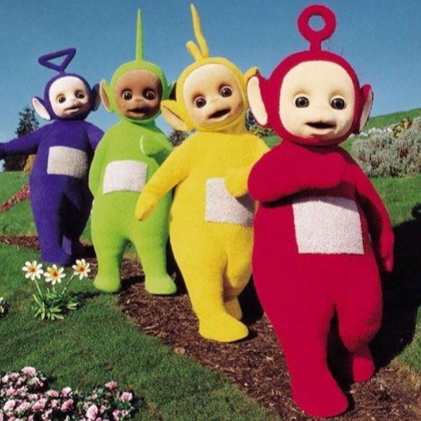 Tinky-Winky, Dipsy, Laa-Laa and Po - the Teletubbies! 🥰