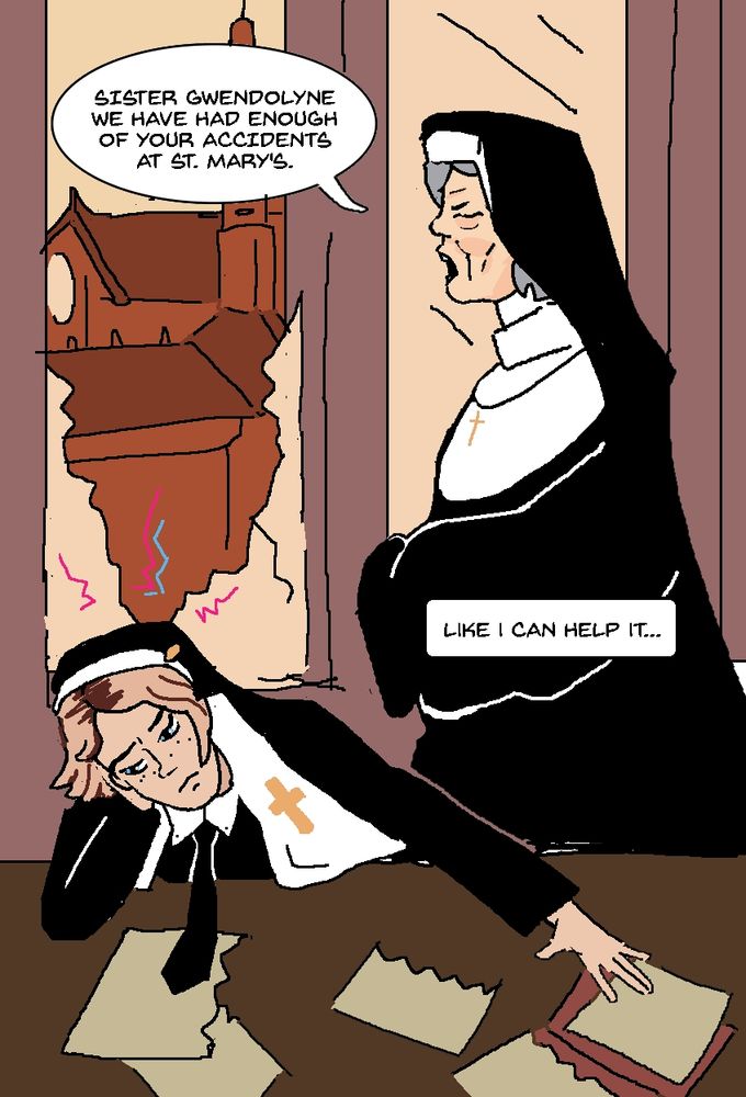 gwen at the nun school