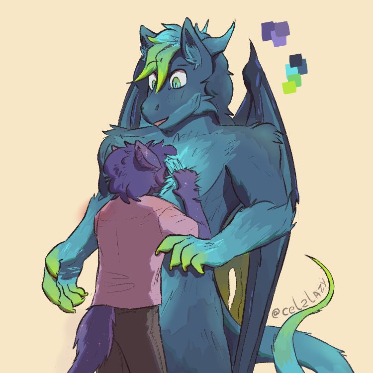 me shoving my face into my bf's chest