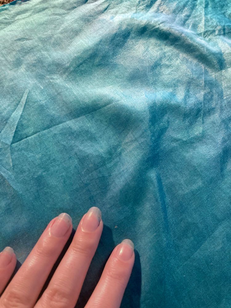 photo of my fingers on some teal fabric (for color adjustment purposes)