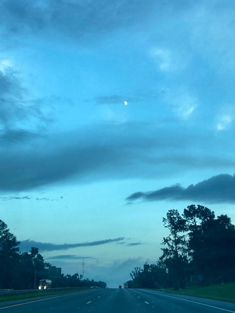 photo of the sky and the road.