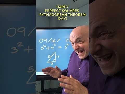 Happy Perfect Squares Pythagorean Theorem Day! #shorts #perfectsquares #pythagoreantheorem
