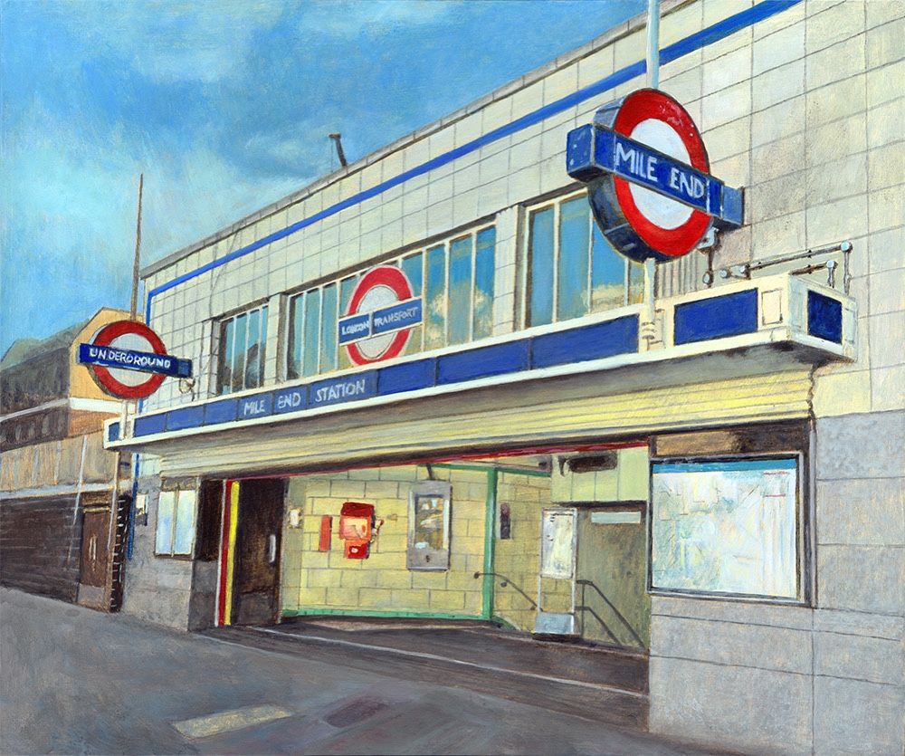 Mile End Station painting