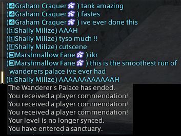 people complimenting my Tank playstyle in this specific dungeon, everyone commended me -!