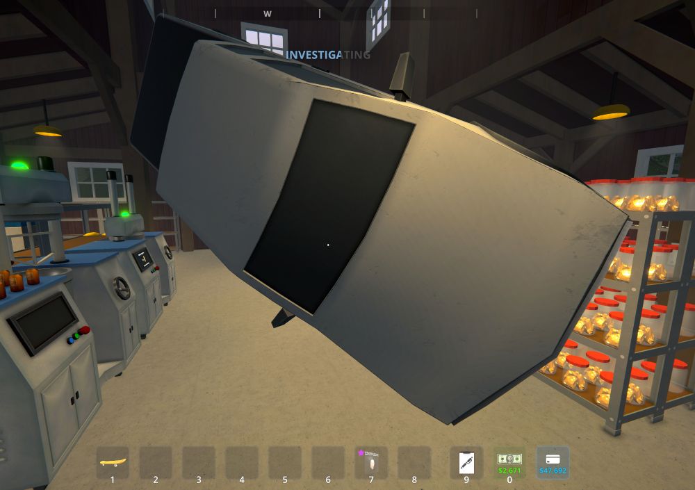 Schedule 1 game, truck rolled sideways inside of barn. Police investigating...