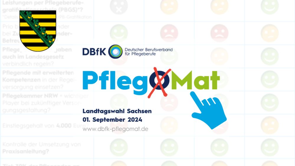 DBfK - Pflegomat: Landtagswahl am 22.09.2024 in Sachsen