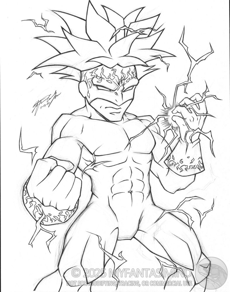 If anyone can point out who it is, let me know! Otherwise, it's a guy costumed up and shooting lighting sparks from his body and charging up an energy ball in his hand.