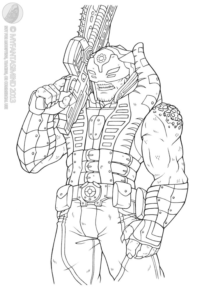 This is a Lineart Commission I made for TwistedMachine of his original Gears Of War character, Civvis, a Locust who associates with the humans and sided with the COG as a Gear. I wonder how his Locust brothers would think of him then? Enjoy!