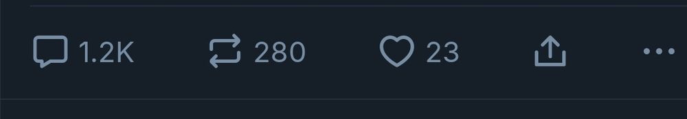 A screenshot showing 1,200 replies, 280 reposts or quote posts, and just 23 likes to Matt's post here, which is one of the greatest ratios of all time and shows that BlueSky mostly found his take painfully stupid.