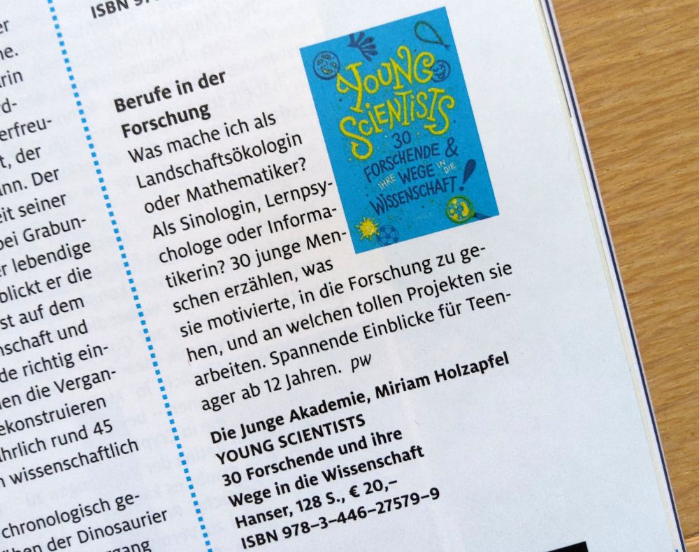 Sachbuch »Young Scientists« von Miriam Holzapfel, für Teens ab 12 Jahren