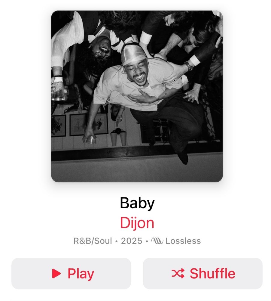 The album cover for Dijon's album "Baby".