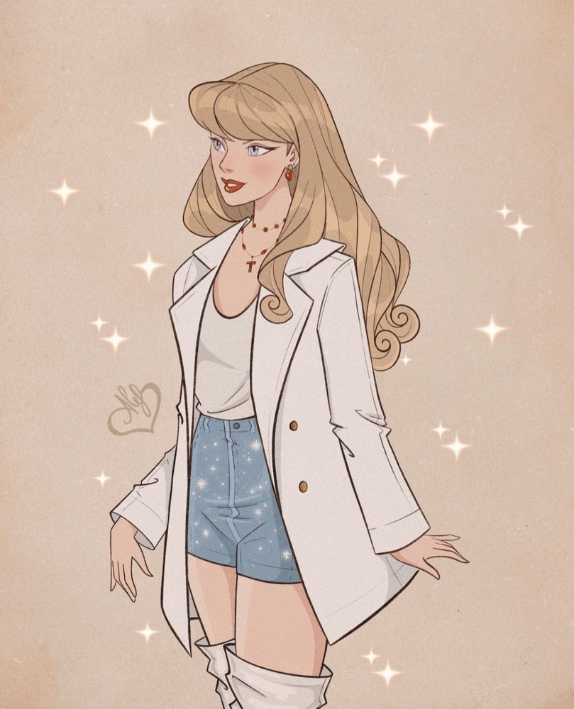 Drawing of Taylor Swift at the Super Bowl LIX