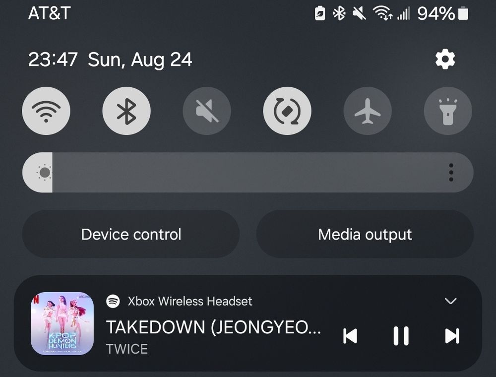 A screenshot of a lockscreen snowing 