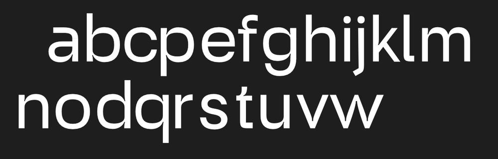 set de caracteres de uma tipografia que tô desenvolvendo