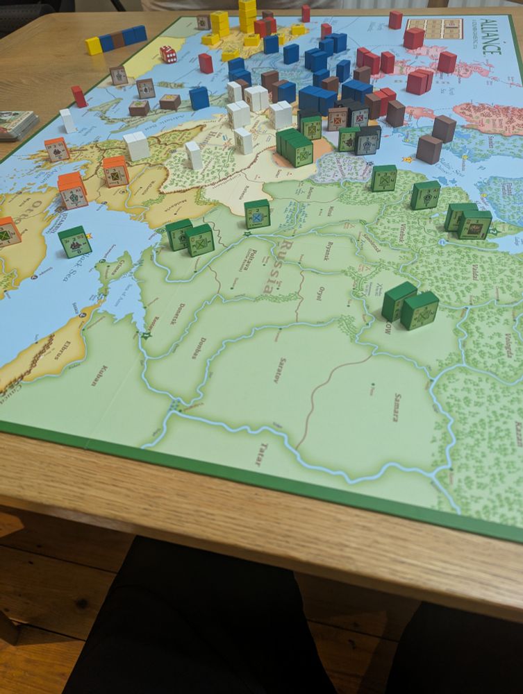 Alliance board from the perspective of the Russian player (me).