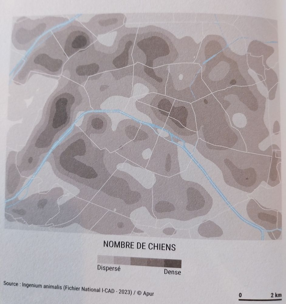 Densité des chiens à Paris