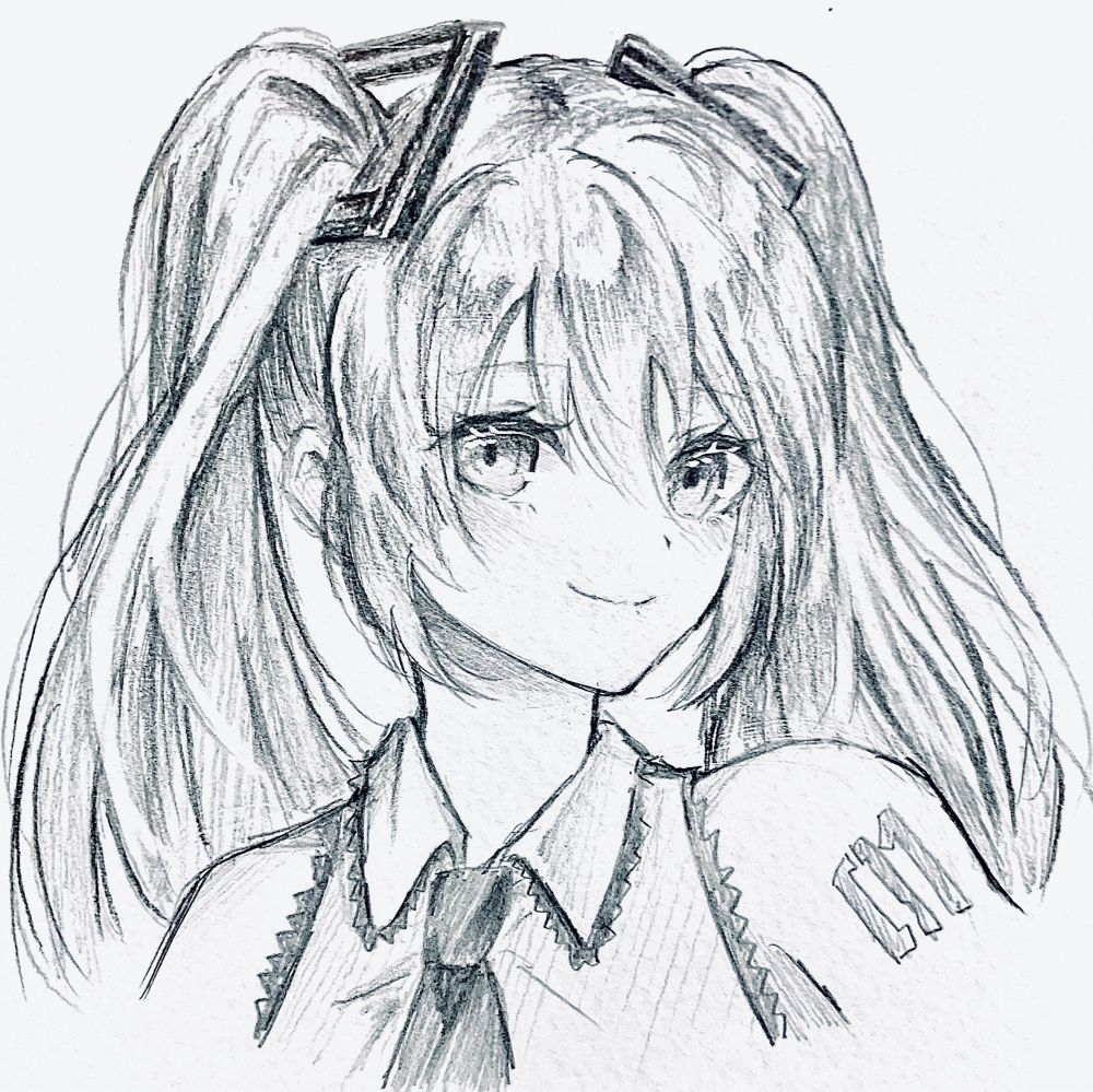 VOCALOID 初音ミク Hatsune Miku アナログイラスト