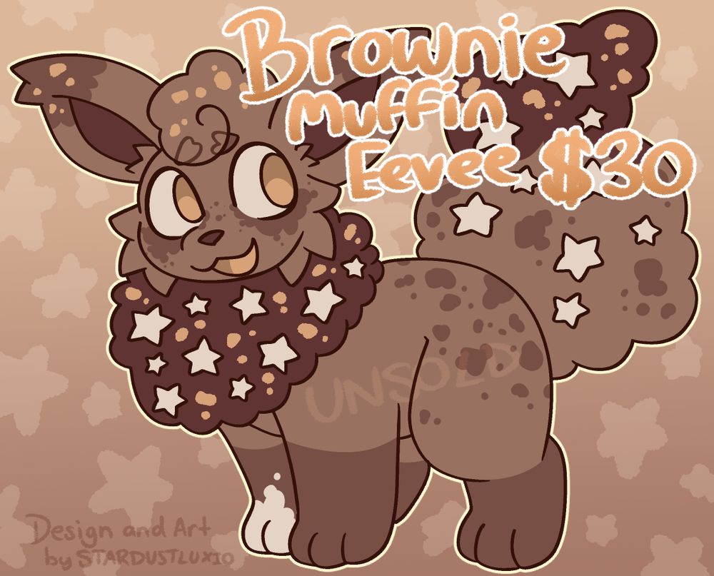 a brownie muffin eevee design for sale for $30
