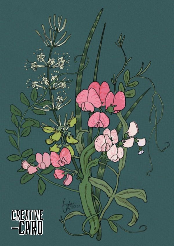 A digitally drawn flower bouqet #flowers #blumen