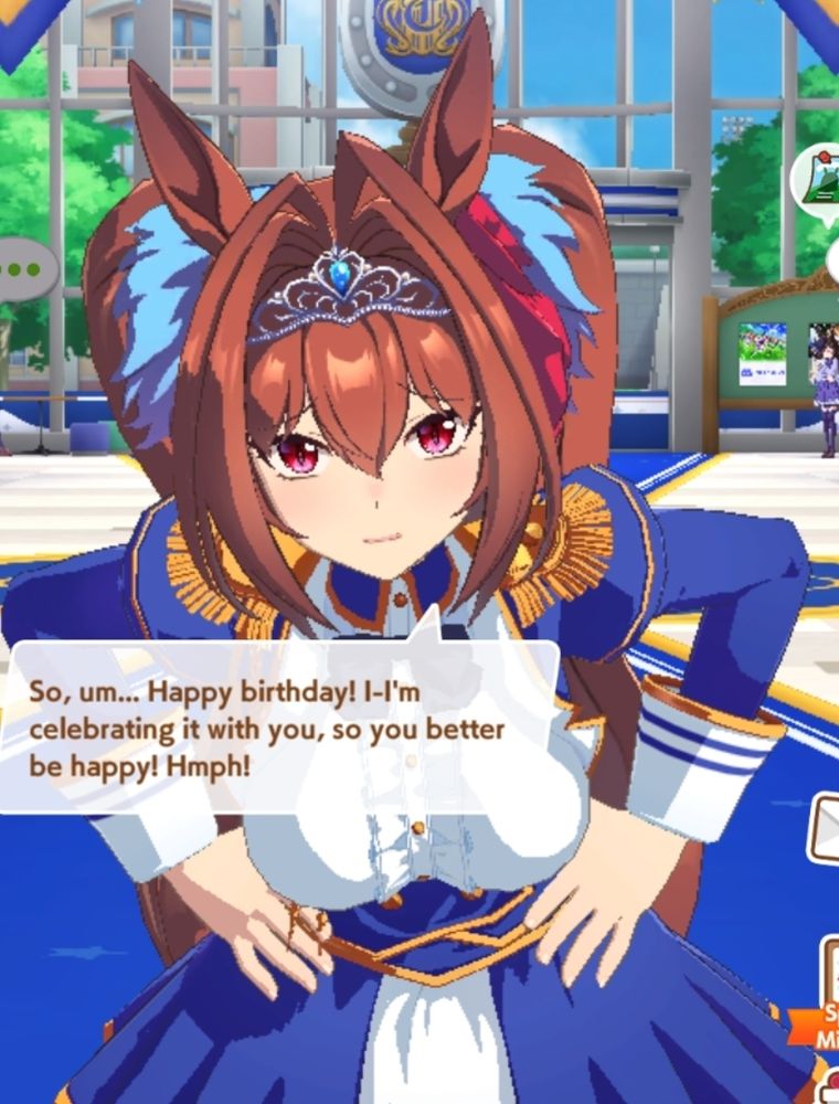 Daiwa Scarlet wishing me a happy birthday