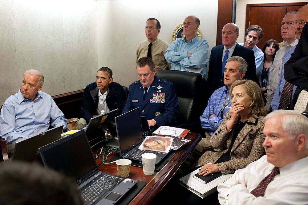 Obama  Operation Geronimo situation room photograph
