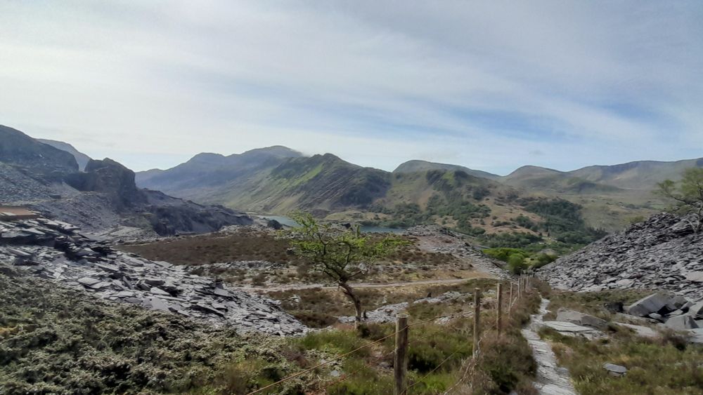 View over Eryri from the quarries in Llanberis 