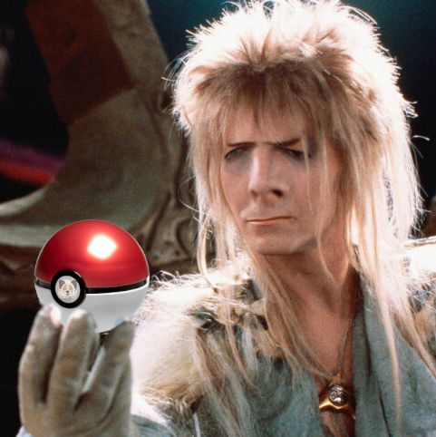 our lord and savior david bowie, squinting at a pokeball with a distorted face

i.e david blowie contemplating orb