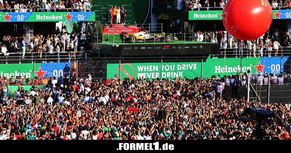 Volles Haus vor dem Formel-1-Podium in Mexiko