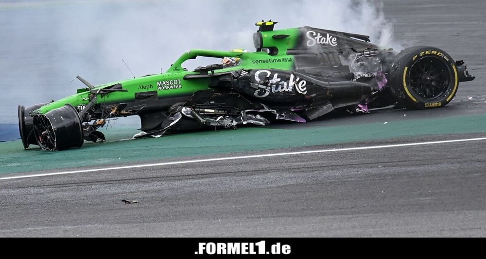 Gabriel Bortoleto nach seinem Unfall im Sprintrennen in Sao Paulo 2025
