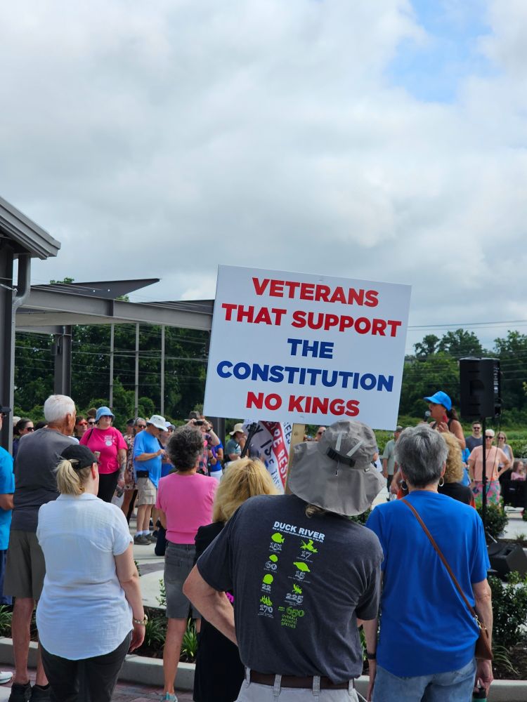Protesters marching in downtown Franklin Tennessee to march and protest the trump administration. 