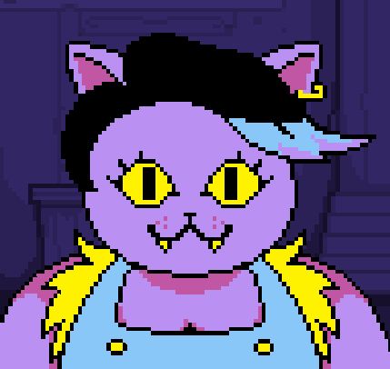 Catty from Undertale, specifically her shop sprite.