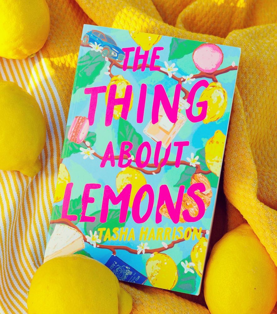My YA romcom, The Thing About Lemons, surrounded by lemons.